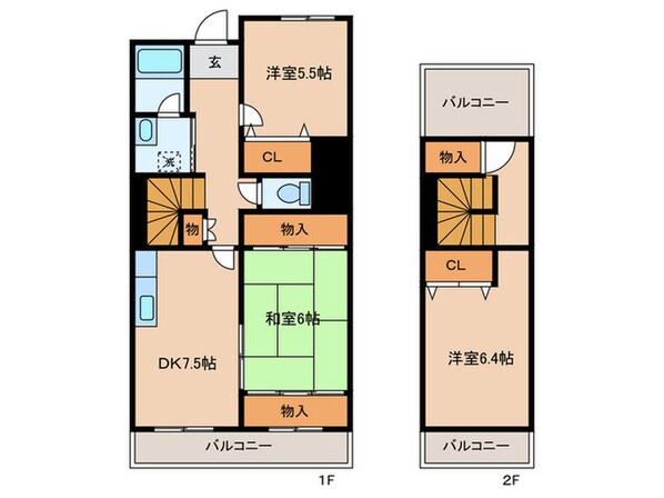 シャトーアルベールの物件間取画像